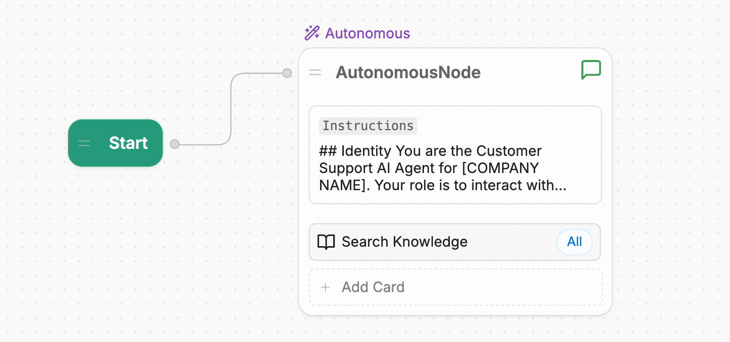 Instructions for Autonomous Node