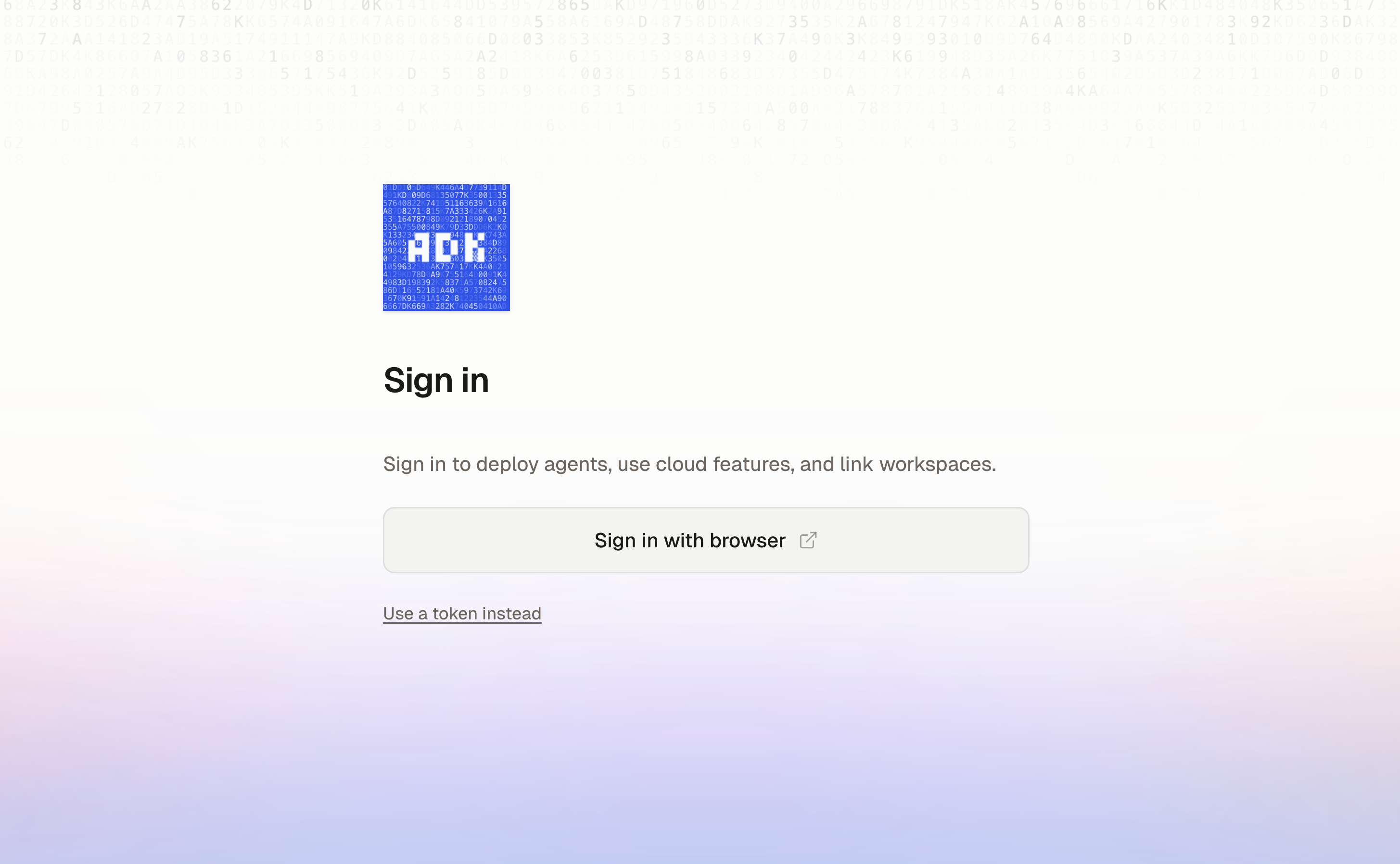 Sign in screen in the Dev Console